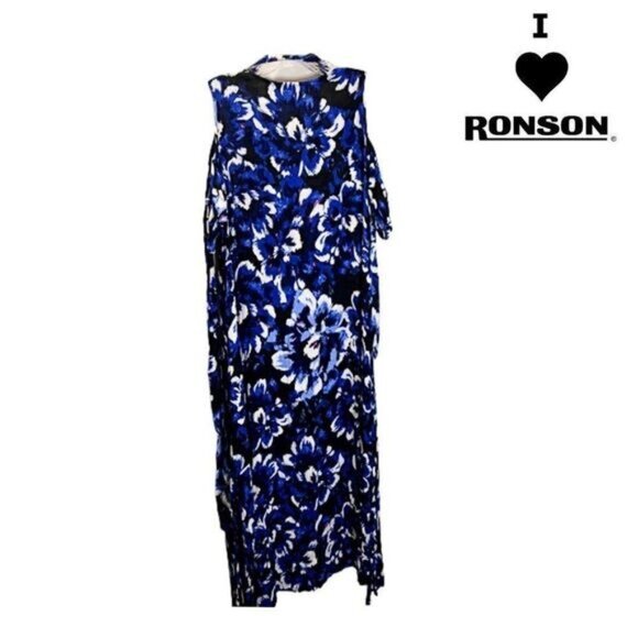 I Heart Ronson Women's Cold Shoulder Short Sleeve Floral Tie Waist Dress - Picture 2 of 9